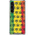 Marijuana Rasta Pattern Galaxy S23 Clear Case