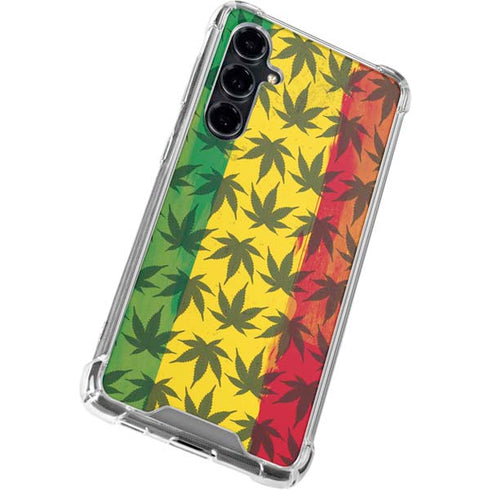 Marijuana Rasta Pattern Galaxy S23 FE Clear Case