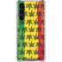 Marijuana Rasta Pattern Galaxy S23 Plus Clear Case