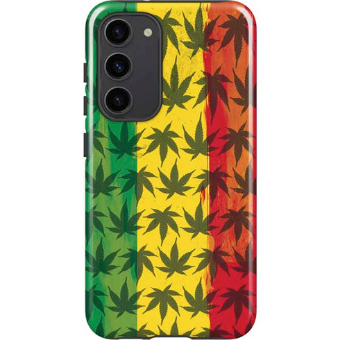 Marijuana Rasta Pattern Galaxy S23 Plus Pro Case