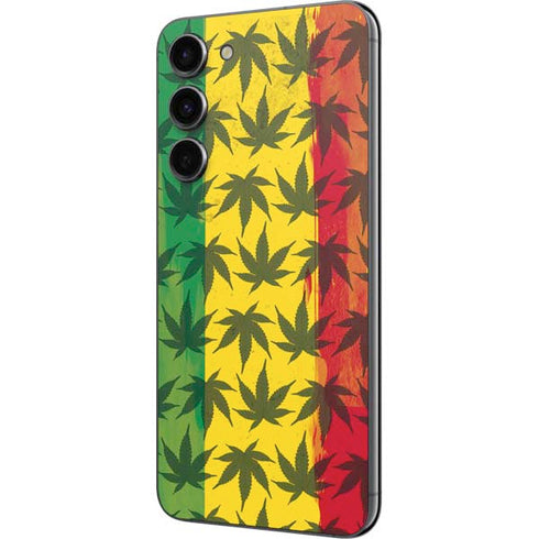 Marijuana Rasta Pattern Galaxy S23 Plus Skin