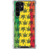 Marijuana Rasta Pattern Galaxy S24 Ultra Clear Case