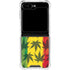 Marijuana Rasta Pattern Galaxy Z Flip5 5G Clear Case