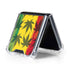 Marijuana Rasta Pattern Galaxy Z Flip5 5G Clear Case