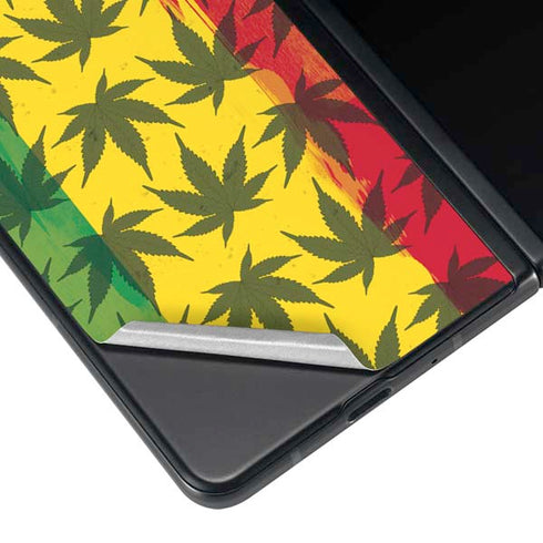 Marijuana Rasta Pattern Galaxy Z Fold4 5G Skin