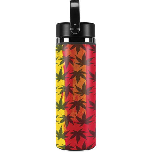 Marijuana Rasta Pattern Hydro Flask 20oz Wide Mouth Skin
