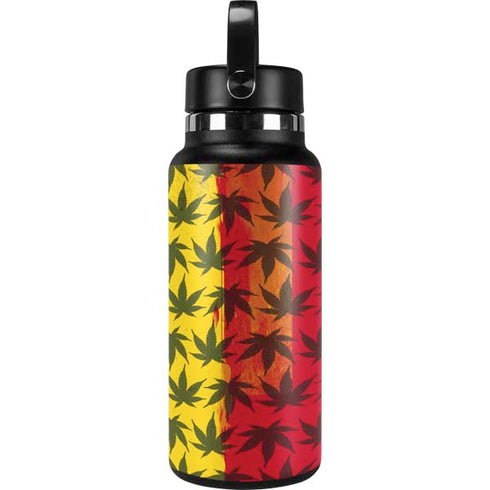 Marijuana Rasta Pattern Hydro Flask 32oz Wide Mouth Skin