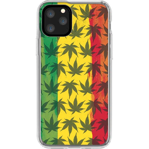 Marijuana Rasta Pattern iPhone 11 Pro Clear Case