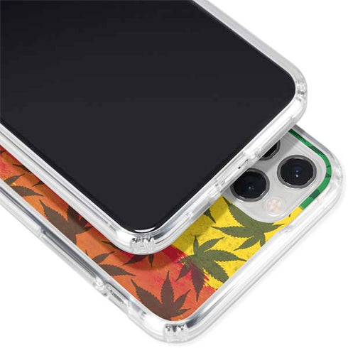 Marijuana Rasta Pattern iPhone 11 Pro Clear Case