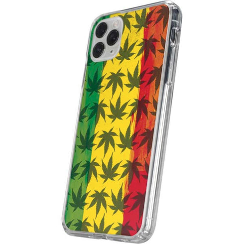Marijuana Rasta Pattern iPhone 11 Pro Clear Case