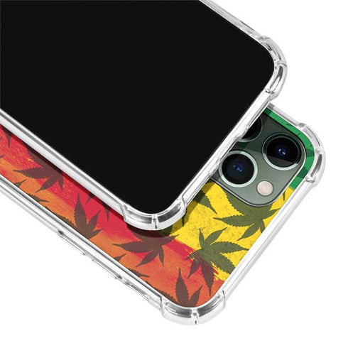 Marijuana Rasta Pattern iPhone 11 Pro Max Clear Case