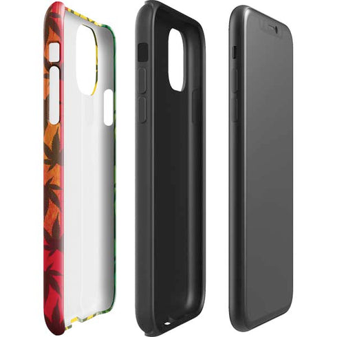 Marijuana Rasta Pattern iPhone 11 Pro Max Impact Case