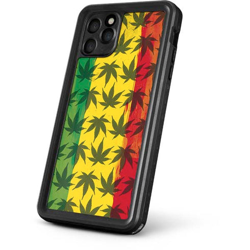 Marijuana Rasta Pattern iPhone 11 Pro Waterproof Case