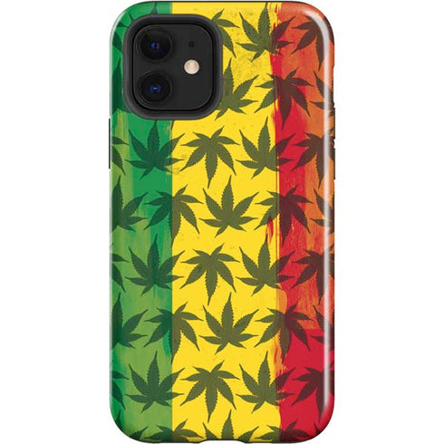 Marijuana Rasta Pattern iPhone 12 Impact Case