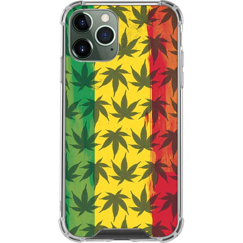 Marijuana Rasta Pattern iPhone 12 Pro Max Clear Case