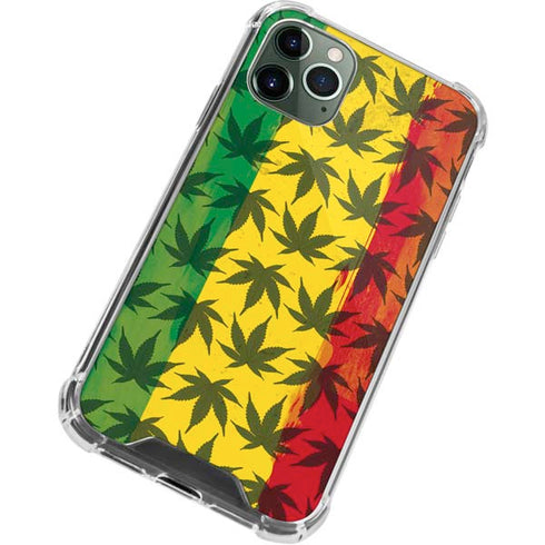 Marijuana Rasta Pattern iPhone 12 Pro Max Clear Case