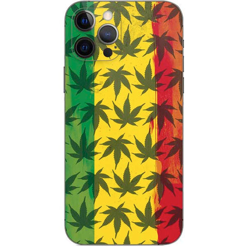 Marijuana Rasta Pattern iPhone 12 Pro Skin