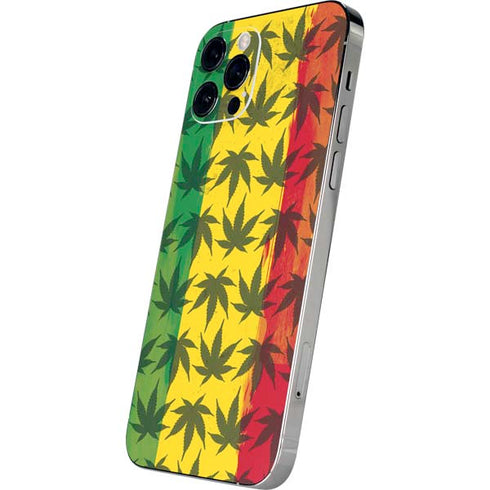 Marijuana Rasta Pattern iPhone 12 Pro Skin