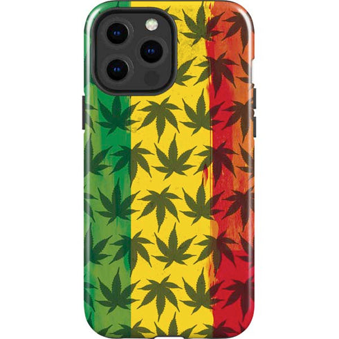 Marijuana Rasta Pattern iPhone 13 Pro Max Impact Case
