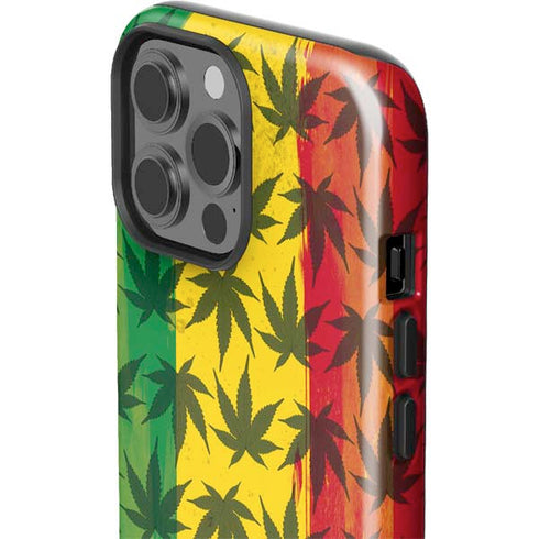 Marijuana Rasta Pattern iPhone 13 Pro Max Impact Case