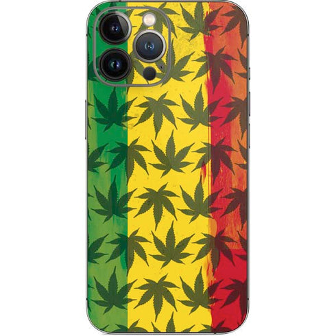 Marijuana Rasta Pattern iPhone 13 Pro Max Skin