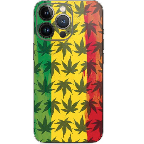 Marijuana Rasta Pattern iPhone 13 Pro Skin