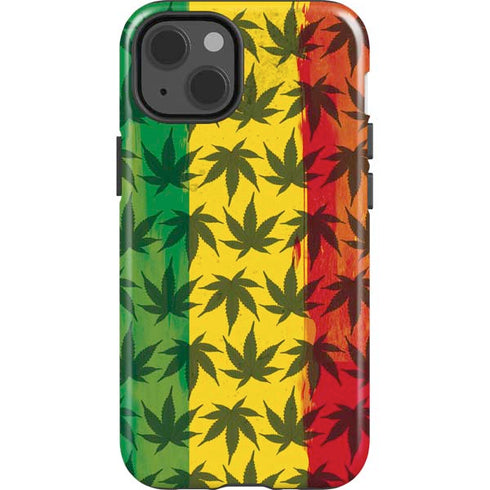 Marijuana Rasta Pattern iPhone 15 Impact Case
