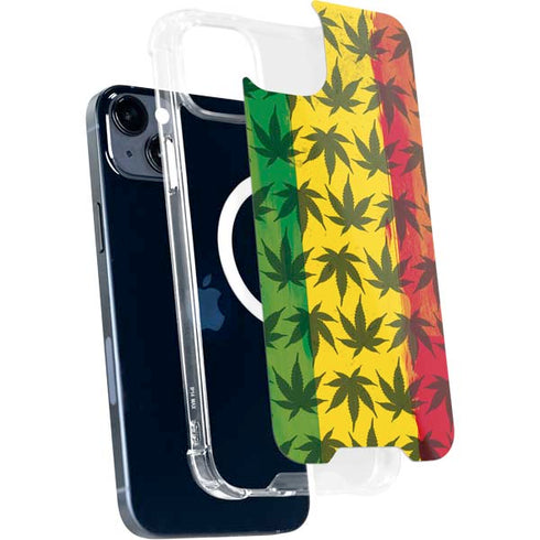 Marijuana Rasta Pattern iPhone 15 Plus MagSafe Case