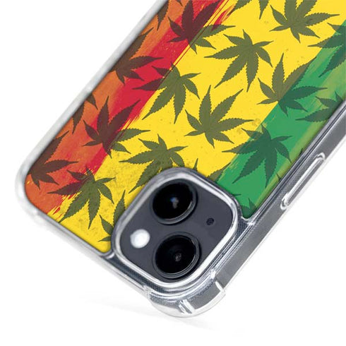 Marijuana Rasta Pattern iPhone 15 Plus MagSafe Case