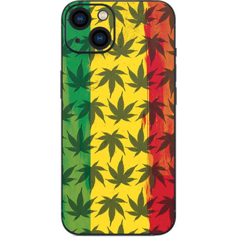 Marijuana Rasta Pattern iPhone 15 Plus Skin