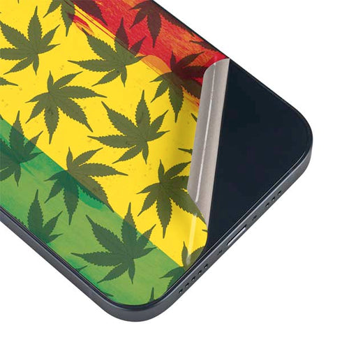 Marijuana Rasta Pattern iPhone 15 Plus Skin