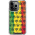 Marijuana Rasta Pattern iPhone 15 Pro Clear Case