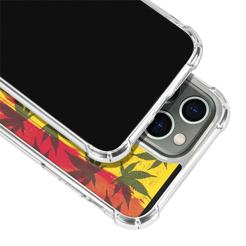 Marijuana Rasta Pattern iPhone 14 Pro Clear Case