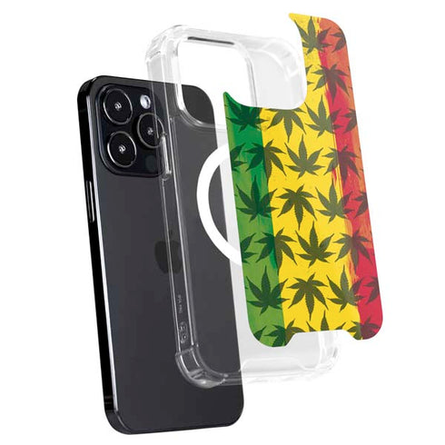 Marijuana Rasta Pattern iPhone 14 Pro MagSafe Case