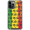 Marijuana Rasta Pattern iPhone 14 Pro Max Clear Case