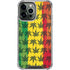 Marijuana Rasta Pattern iPhone 14 Pro Max Clear Case