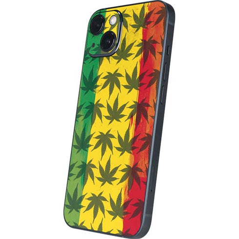 Marijuana Rasta Pattern iPhone 14 Skin