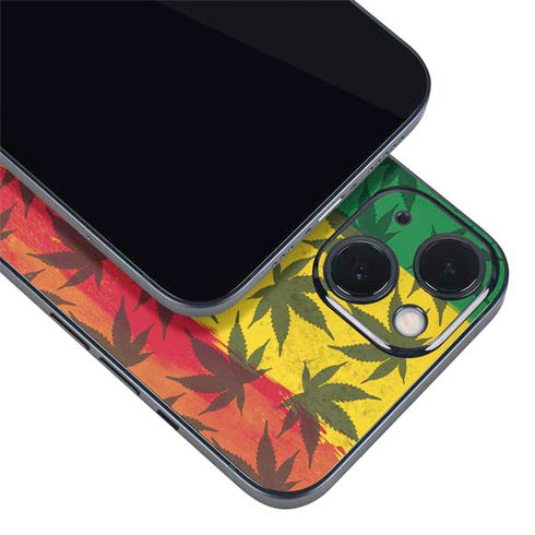 Marijuana Rasta Pattern iPhone 14 Skin