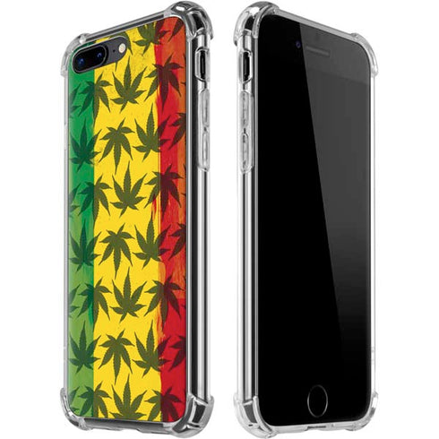 Marijuana Rasta Pattern iPhone 7/8 Plus Clear Case