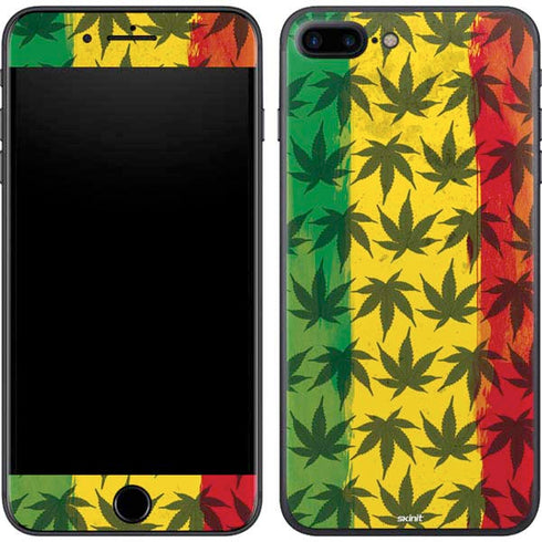 Marijuana Rasta Pattern iPhone 8 Plus Skin