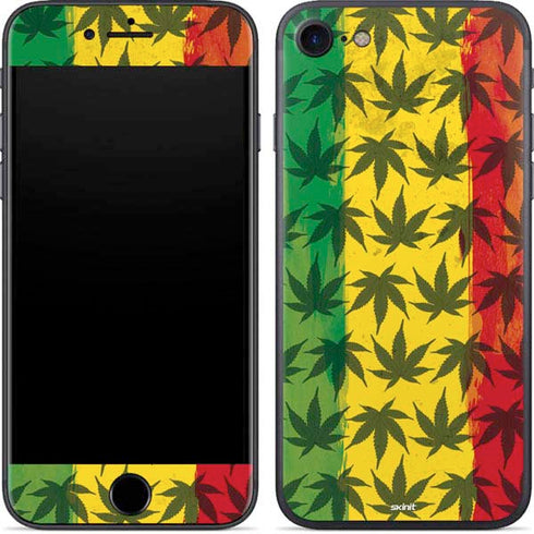 Marijuana Rasta Pattern iPhone 8 Skin