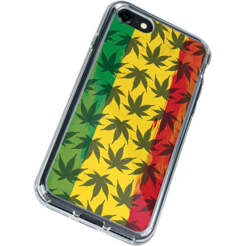 Marijuana Rasta Pattern iPhone SE (2nd & 3rd Gen) Clear Case
