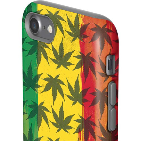 Marijuana Rasta Pattern iPhone SE (2nd & 3rd Gen) Pro Case
