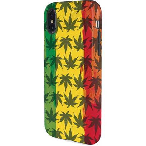Marijuana Rasta Pattern iPhone X Pro Case