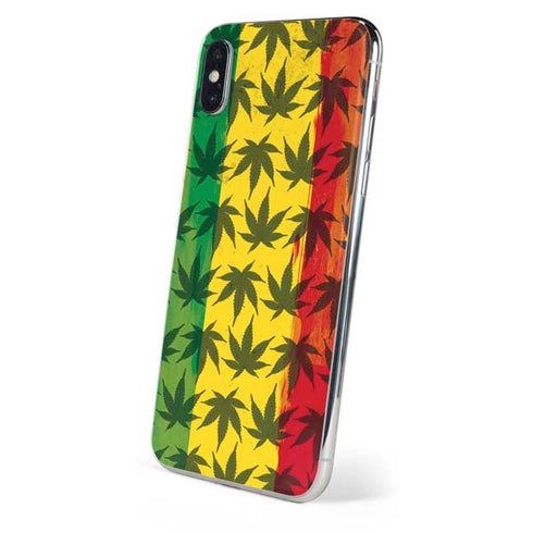Marijuana Rasta Pattern iPhone X Skin