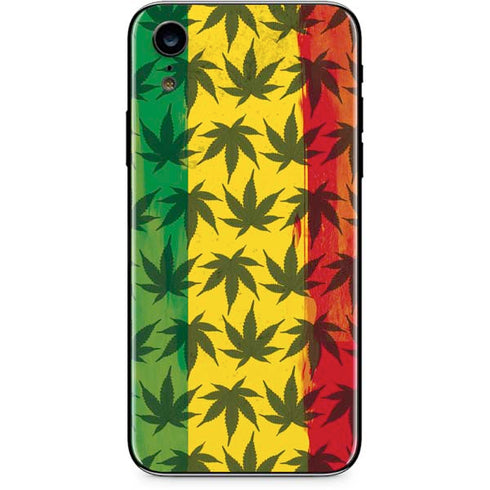 Marijuana Rasta Pattern iPhone XR Skin