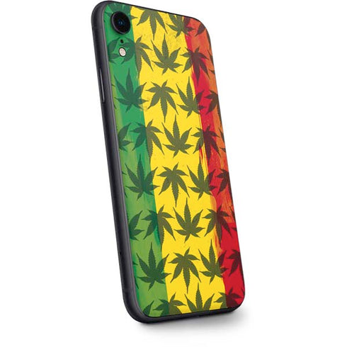 Marijuana Rasta Pattern iPhone XR Skin
