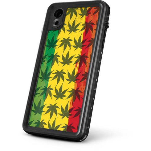 Marijuana Rasta Pattern iPhone XR Waterproof Case