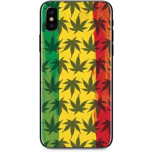 Marijuana Rasta Pattern iPhone XS Max Skin