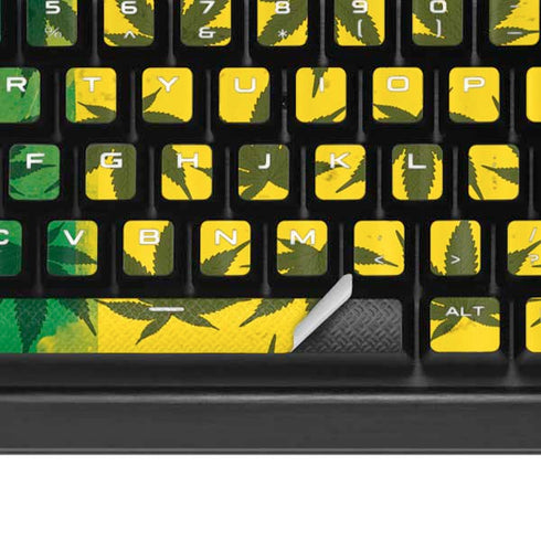 Marijuana Rasta Pattern K95 RGB PLATINUM Mechanical Gaming Keyboard Skin